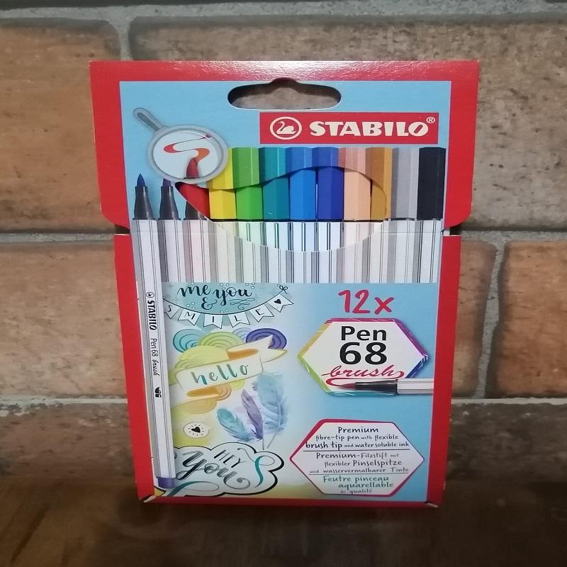 Crayones de madera Stabilo Pen Brush 68 12 U